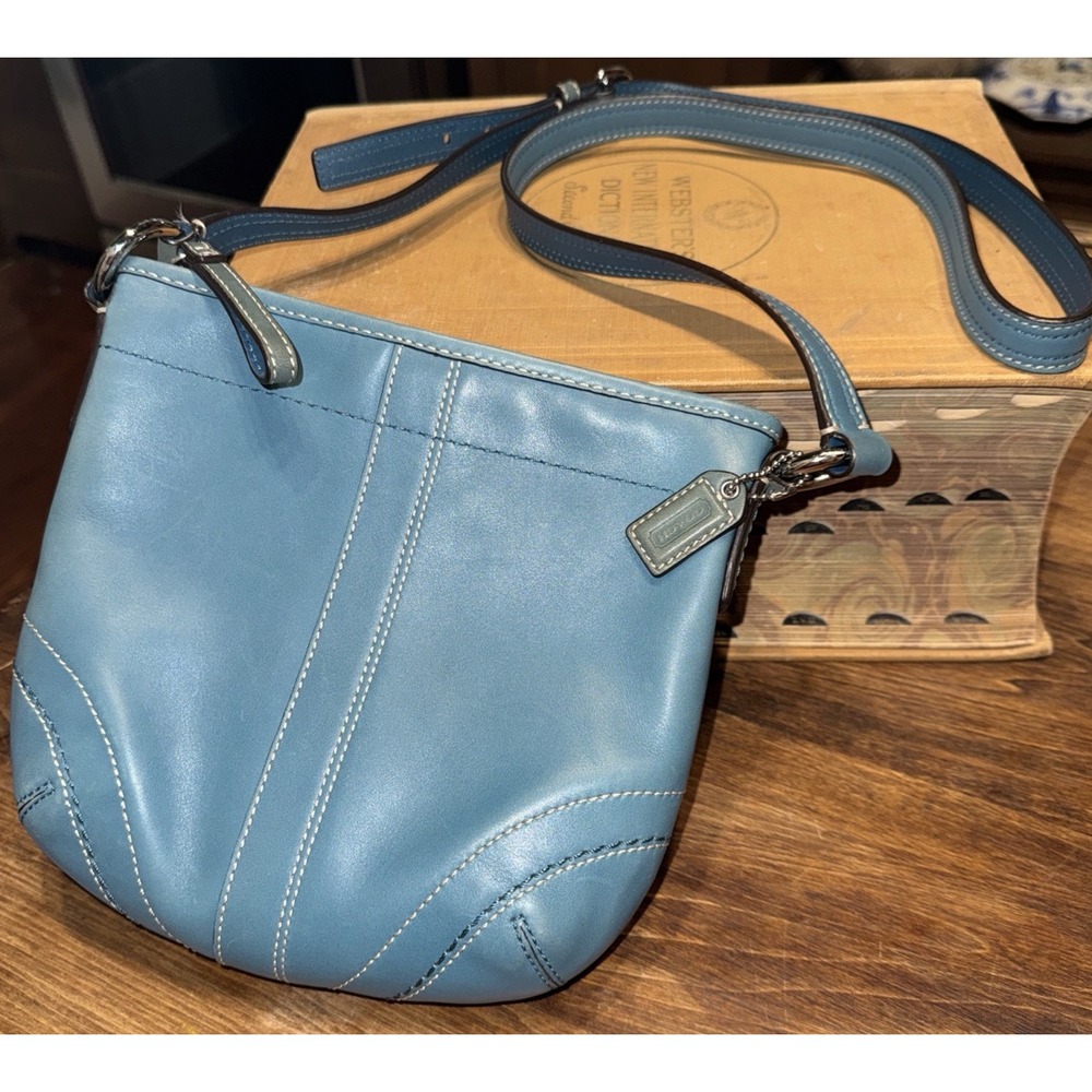 Coach Soho Crossbody Vintage 1990's Purse Bag Small Blue